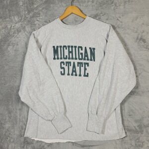 Vintage Michigan State Sweatshirt Champion Reverse Weave Womens XXL Spellout 80s
